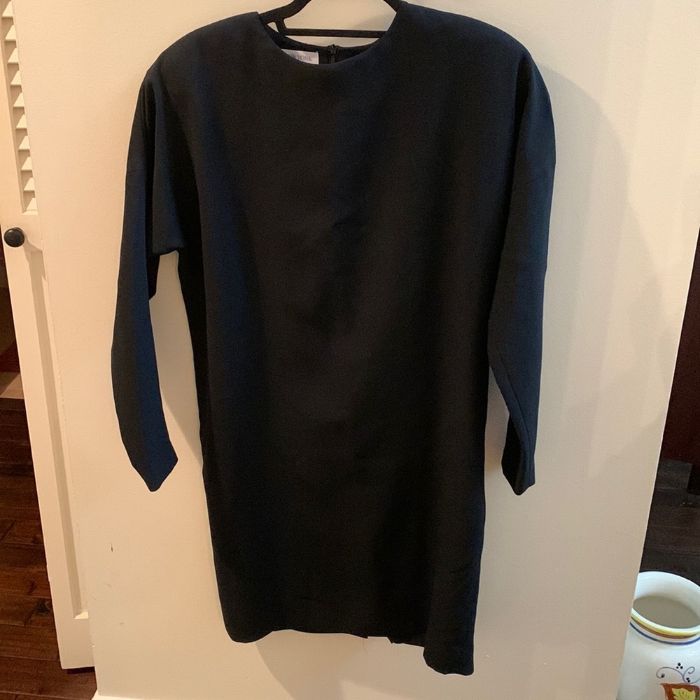 Jones New York Dress Petite Size 6 Black Long Sleeve Dress fully lined
